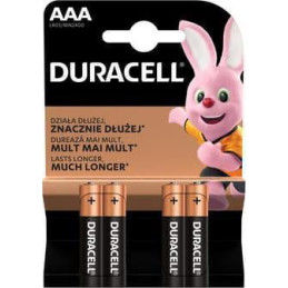 Elementai Duracell MN2400, AAA, 1.5 V, 4 vnt.