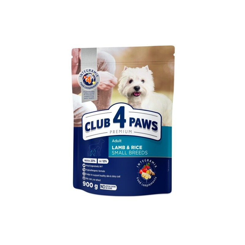 Sausas ėdalas šunims CLUB 4 PAWS ėrienos sk., 900 g