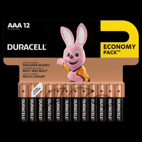 Baterijos DURACELL AAA, LR03, 12vnt