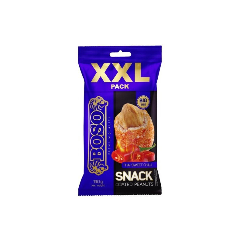 Žemės riešutai BOSO XXL thai sweet chili, 190 g