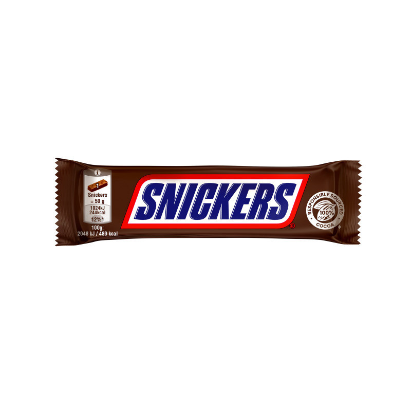 Šokoladinis batonėlis SNICKERS, 50 g