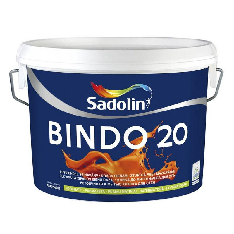 Dažai Sadolin Bindo 20 W0/BW, balti, 2.5 l