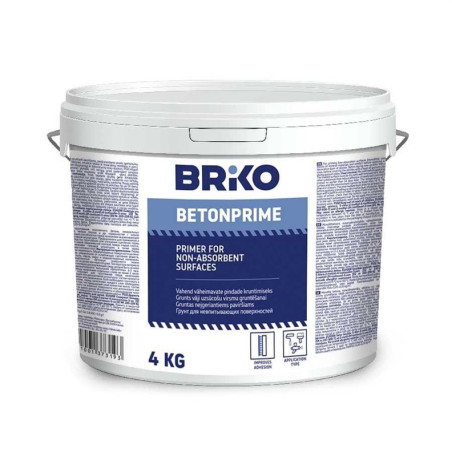 Neįgeriančių paviršių gruntas Briko Betonprime, 4 kg