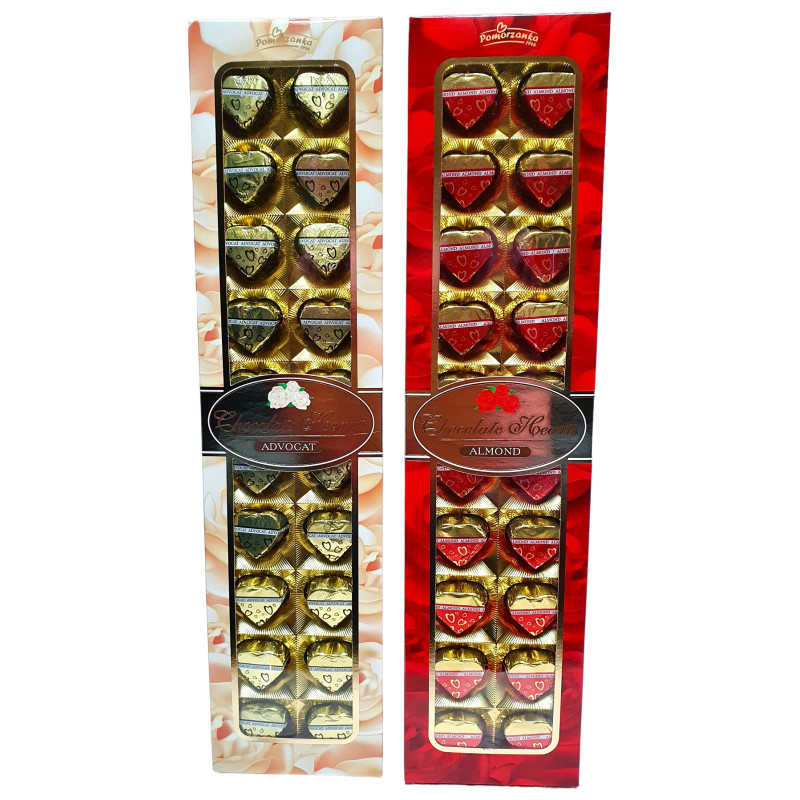 Šok. saldainiai dėžutėje CHOCOLATE HEARTS, 240 g