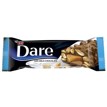 Šok. batobėlis DARE NUTS MILK su žemės riešutais, 45 g