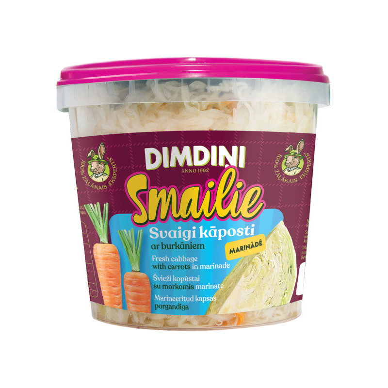 Marinuoti kopūstai su morkomis DIMDINI, 650 g, 1 vnt.