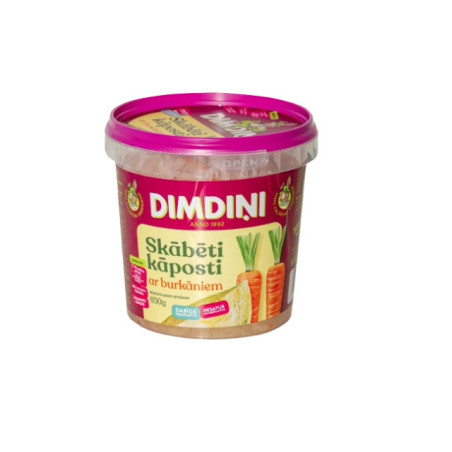 Rauginti kopūstai su morkomis DIMDINI, 650 g, 1 vnt.
