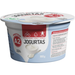 Jogurtas A2 su vitam.ir mineral., be lakt.,2,5%rieb.,180 g