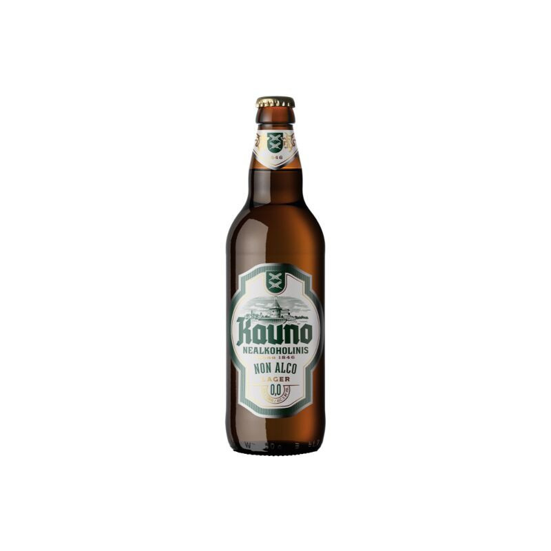 Nealkoholinis alus KAUNO, šviesus, but., 500 ml