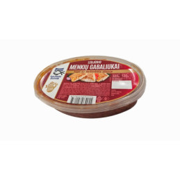 Kepti ledjūrio menkių gabaliukai su daržovėmis aliejuje, 300 g
