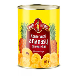 Ananasų griežinėliai konservuoti MAMOS KONSERVAI, 567 g