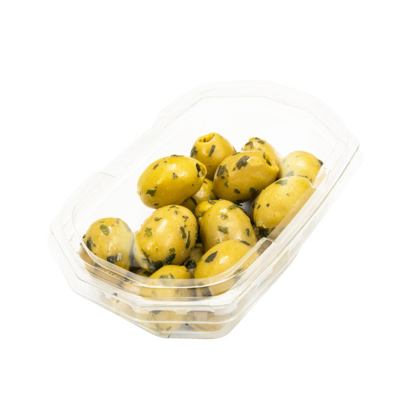 Mar. žal.alyvuogės be kauliukų PERLA su žolelėmis,150 g