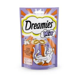 Skanėstai katėms DREAMIES su antiena ir vištiena, 60g