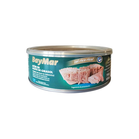 Tunas saulėgrąžų aliejuje BAYMAR, 750 g