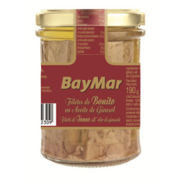 Baltojo tuno file saulėgrąžų aliejuje BAYMAR, 180 g