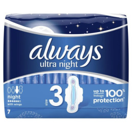 Higieniniai paketai ALWAYS Ultra Night, 7 vnt.
