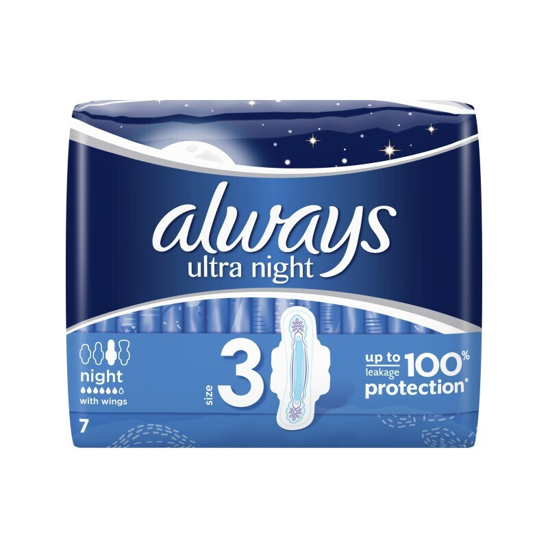 Higieniniai paketai ALWAYS Ultra Night, 7 vnt.