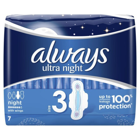 Higieniniai paketai ALWAYS Ultra Night, 7 vnt.