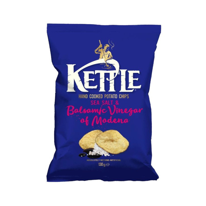 Bulvių traškučiai KETTLE su jūr.drusk., balsamin.actu, 130 g