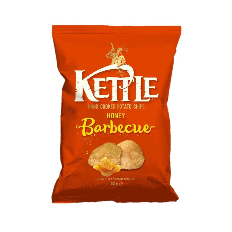 Bulvių traškučiai KETTLE, medaus ir barbekiu sk., 130 g
