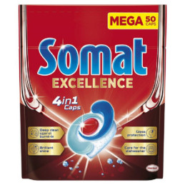 Kapsulės  indaplovėms SOMAT EXCELLENCE 4in1,50 vnt