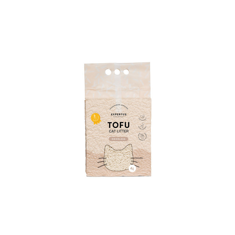 Kačių kraikas EXPERTUS TOFU bekvapis, 6 l