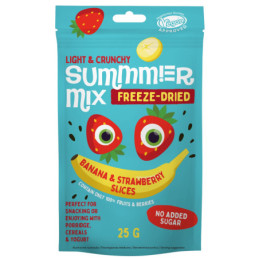 Šaltyje džiovinti bananai ir braškės SUMMMER, 25 g