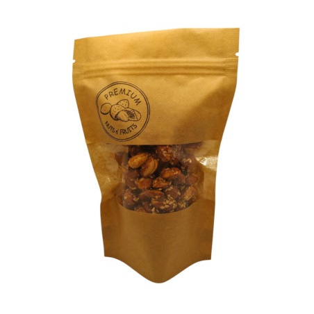 Žemės riešutai karamelizuoti, su sezamais, saldūs, 100 g