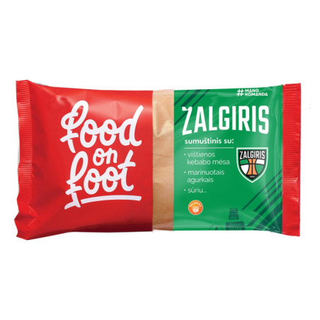 ŽALGIRIO sumuštinis su višt. kebabo mėsa, mar. agurk. ir sūriu, 255 g