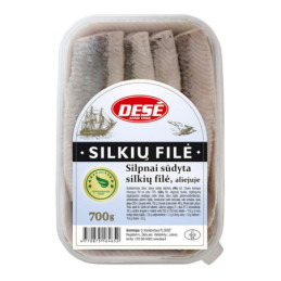 Silpnai sūd. silkių filė aliejuje be odos, 700 g