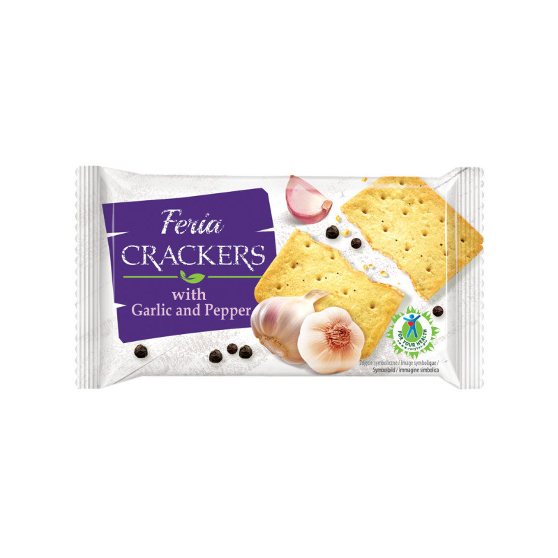 Krekeriai FERIA su česnakais ir pipirais, 100 g