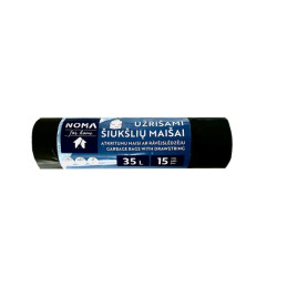 Užrišami šiukšlių maišai NOMA for HOME, LDPE, 35l, 15 vnt