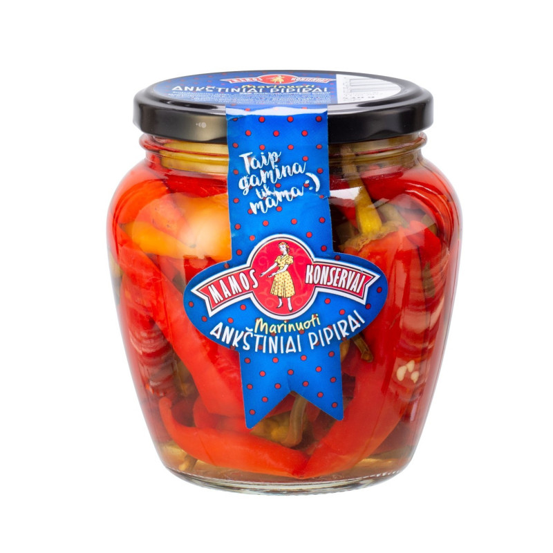 Ankštiniai pipirai,marinuoti MAMOS KONSERVAI, 530 g