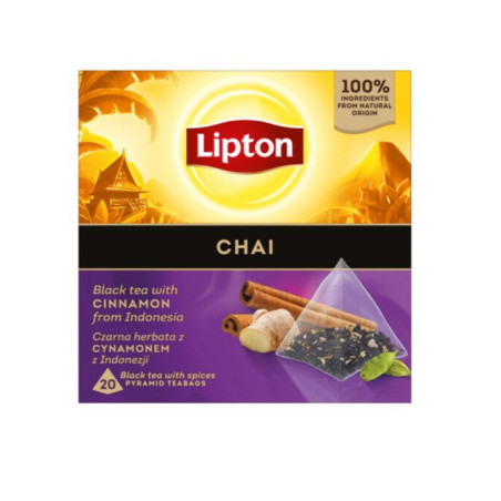Arom. juodoji arbata LIPTON, CHAI su cinamonu, 20 vnt., 34 g