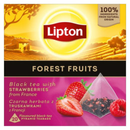 Arom. juodoji arbata LIPTON, miško uogų sk., 20 vnt., 30 g