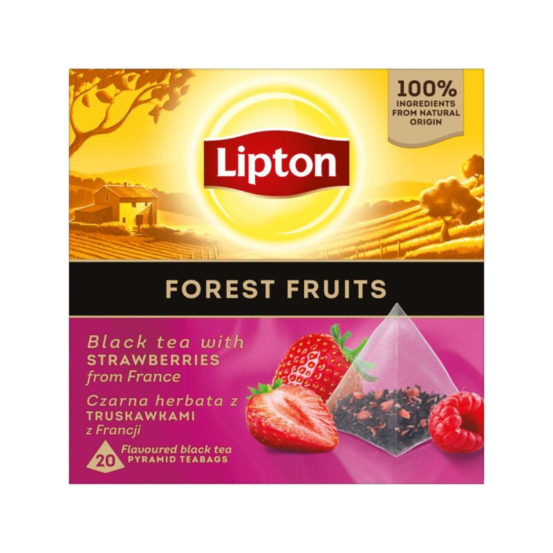 Arom. juodoji arbata LIPTON, miško uogų sk., 20 vnt., 30 g