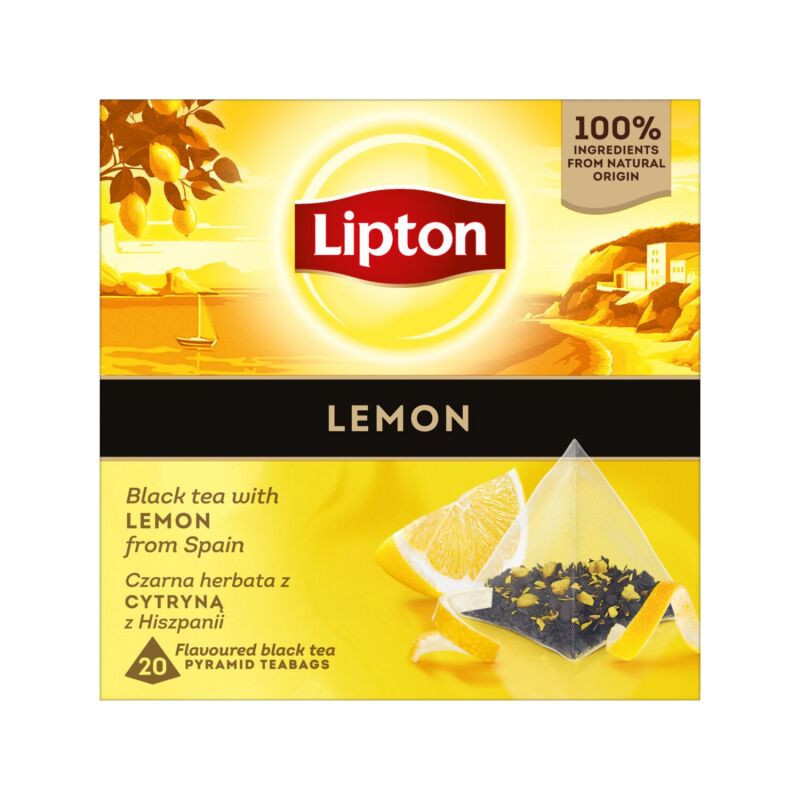 Arom. juodoji arbata LIPTON, citrinų sk., 20 vnt., 34 g