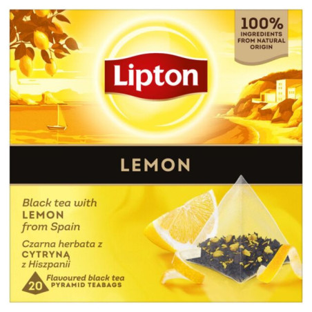 Arom. juodoji arbata LIPTON, citrinų sk., 20 vnt., 34 g