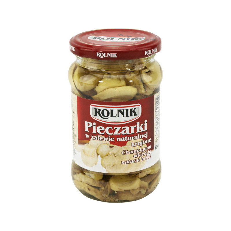 Pjaustyti pievagrybiai ROLNIK, natūraliame sūryme, 340 g