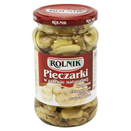 Pjaustyti pievagrybiai ROLNIK, natūraliame sūryme, 340 g