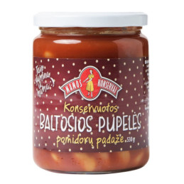 Baltosios pupelės pomidorų padaže MAMOS KONSERVAI, 530 g