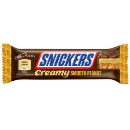 Šokoladinis batonėlis SNICKERS CREAMY SMOOTH PEANUT, 36,5 g