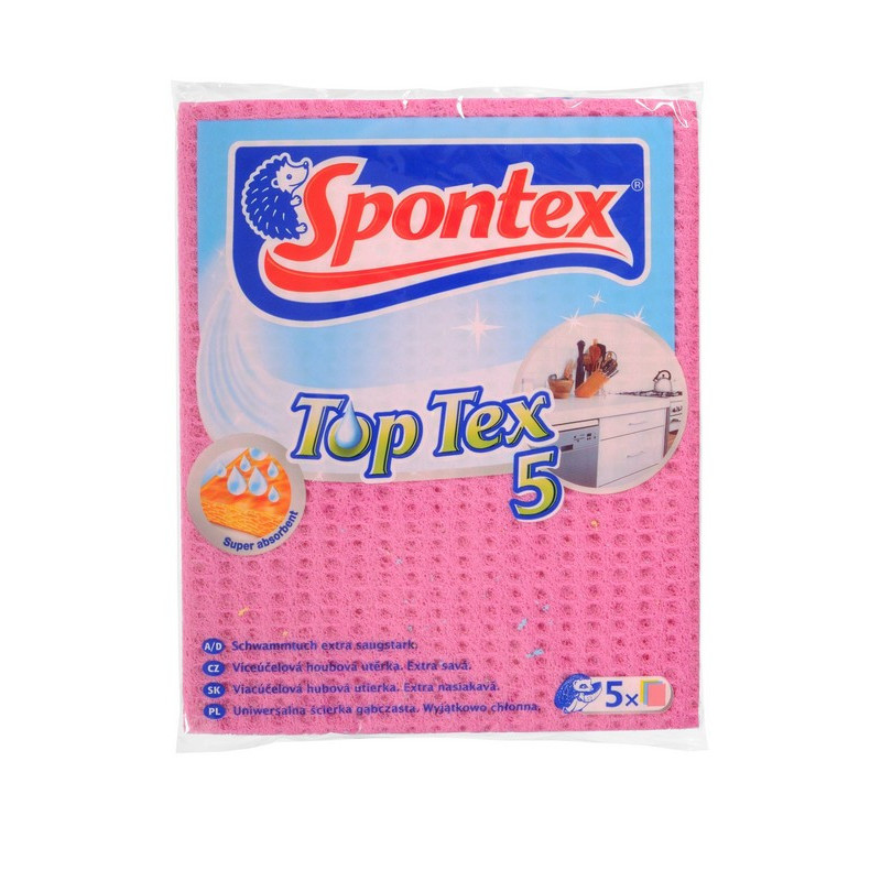 SPONTEX šluostės- kempinės TOP TEX, 5 vnt., 1 vnt.