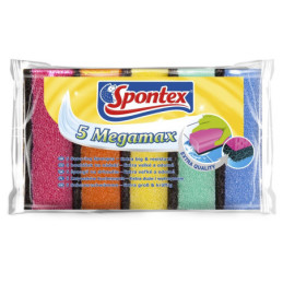 SPONTEX  šveičiamosios kempinėlės MEGAMAX, 5 vnt., 1 vnt.