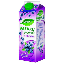 GAMTOS pasukų jogurtas su mėlyn., 1.2 %, 900 g