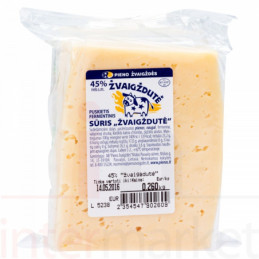 Ferm. sūris ŽVAIGŽDUTĖ, 45 %, 200 g
