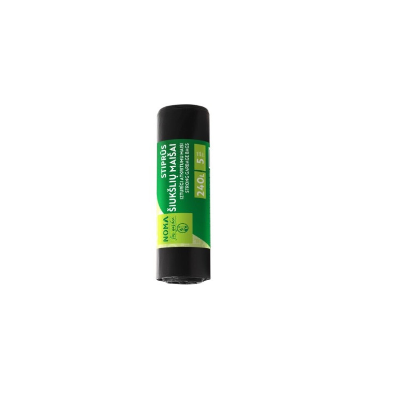 Šiukšlių maišai NOMA FOR HOME, stiprūs, LDPE, 240 l, 5 vnt.