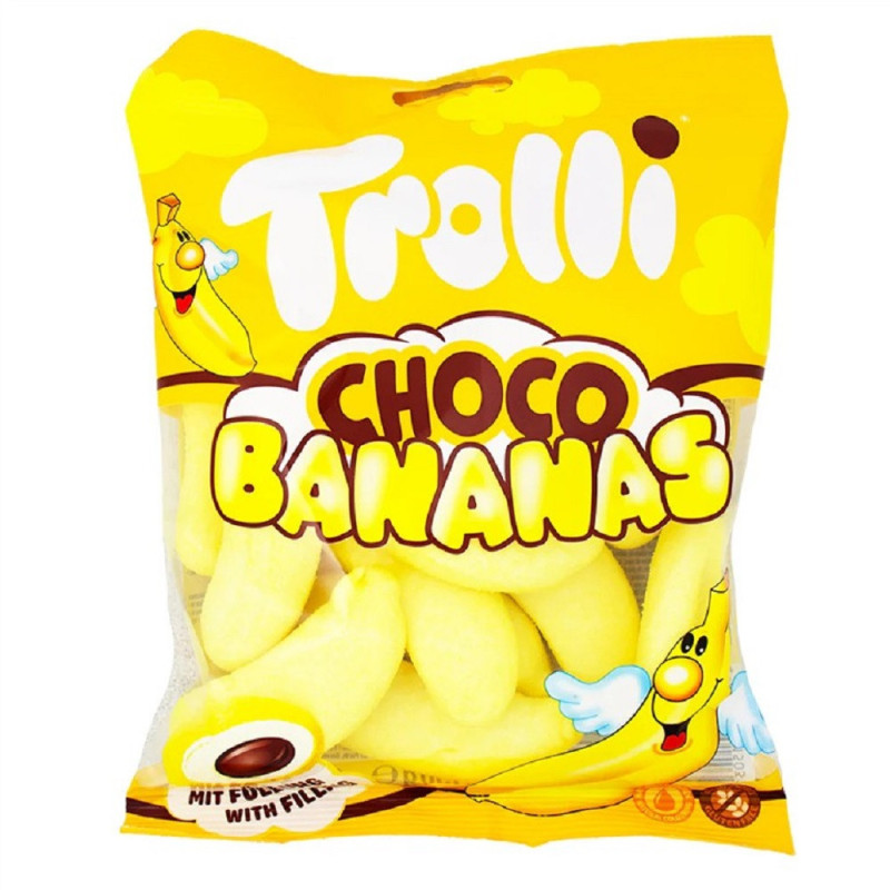 Guminukai TROLLI Choco Bananas zefyrai, 150g