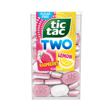 Pastilės TIC TAC TWO  aviečių ir citrinų sk. 38,5g