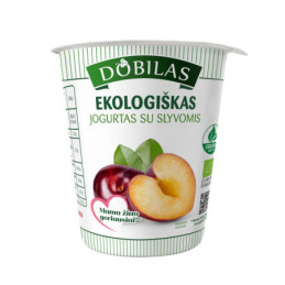 Ekologiškas jogurtas DOBILAS su slyvomis 3,1% rieb., 300g